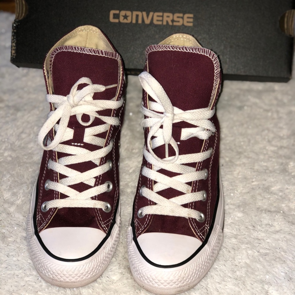 High Top Converse Maroon